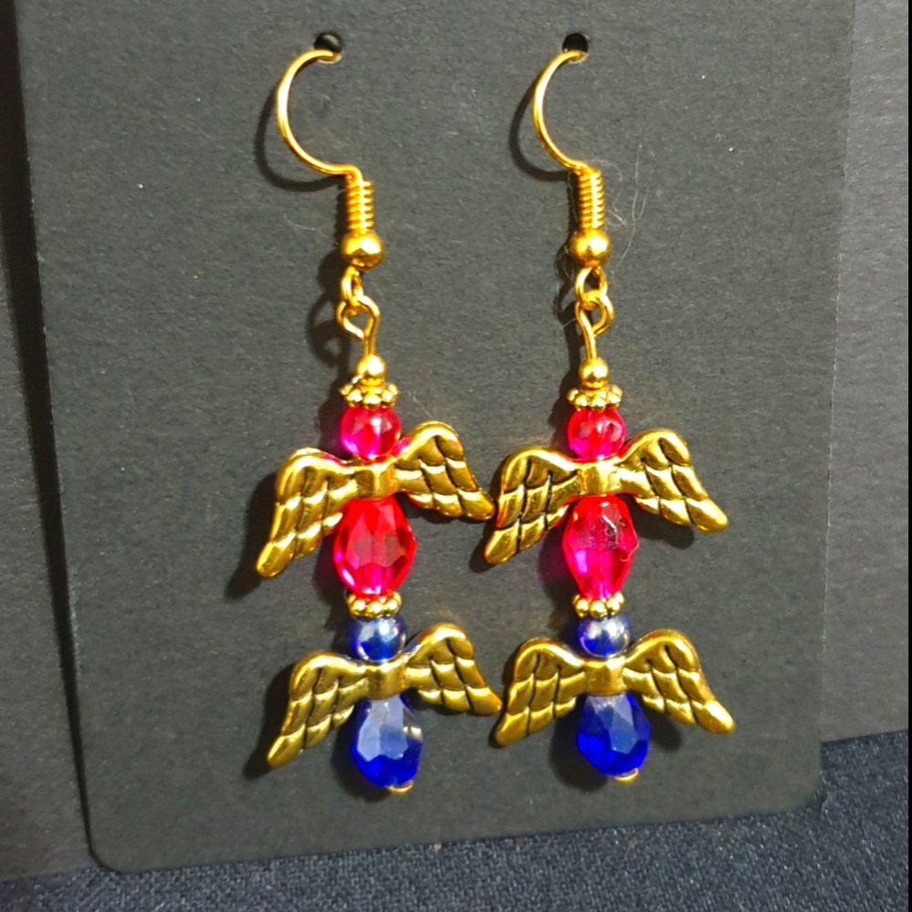 Handmade angel earrings